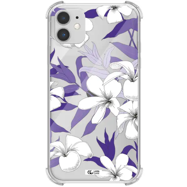 Purple Flower Apple iPhone 11 Clear PC Case