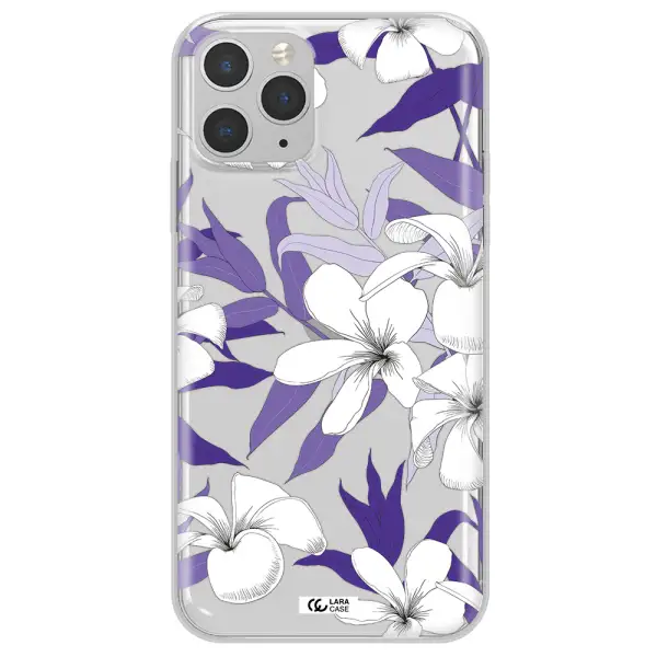 Purple Flower Apple iPhone 11 pro Clear TPU Case
