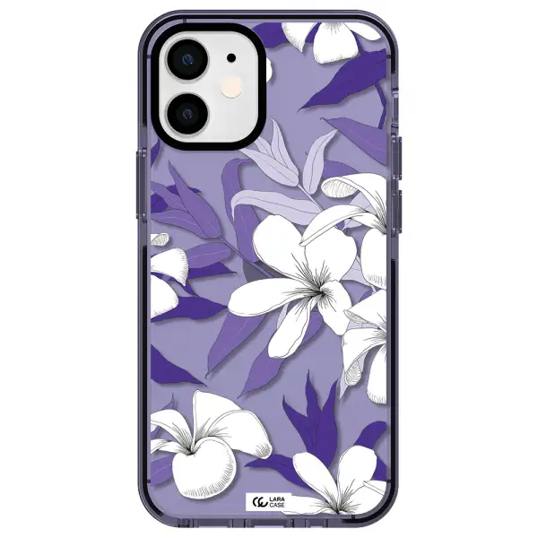 Purple Flower Apple iPhone 12 mini impact Lilac Case