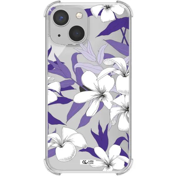 Purple Flower Apple iPhone 13 Clear PC Case