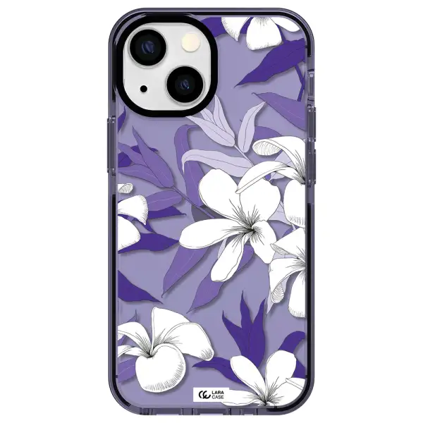 Purple Flower Apple iPhone 15 impact Lilac Case