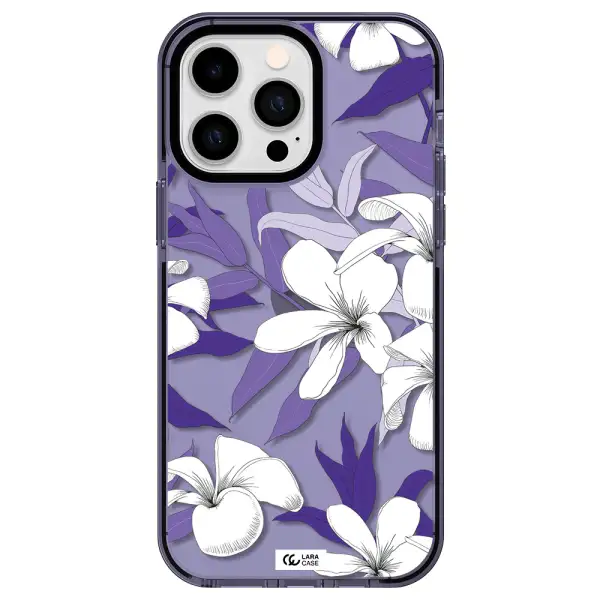 Purple Flower Apple iPhone 15 Pro Max impact Lilac Case