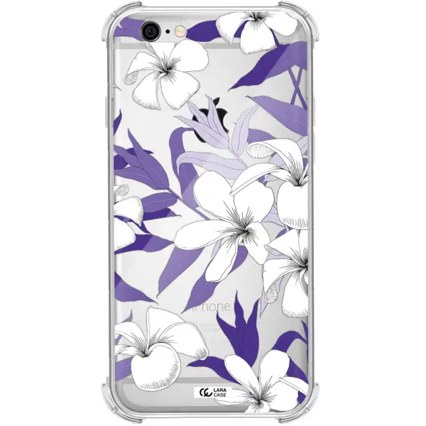 Purple Flower Apple iPhone 6 Clear PC Case