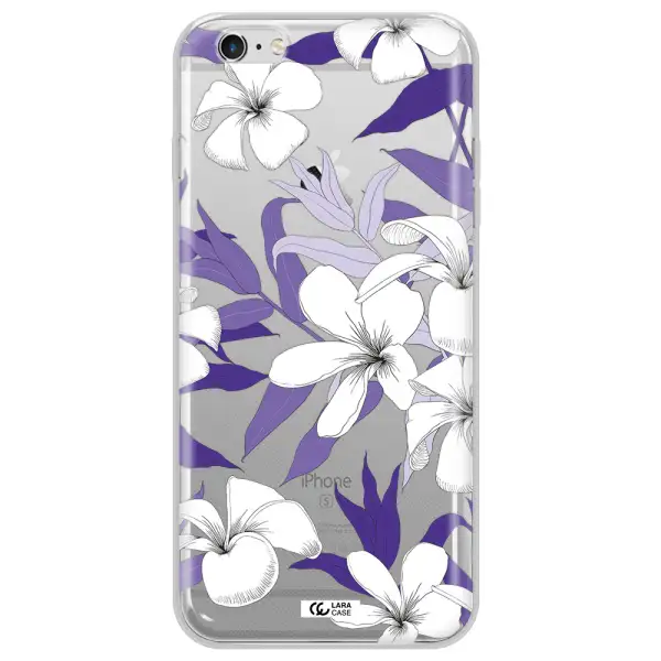 Purple Flower Apple iPhone 6S Clear TPU Case
