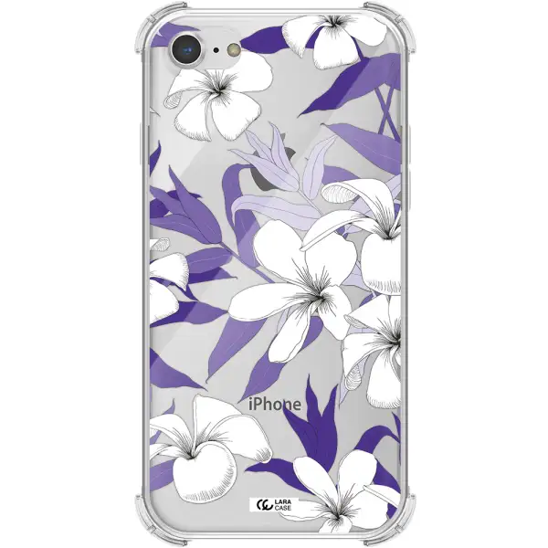 Purple Flower Apple iPhone 8 Clear PC Case