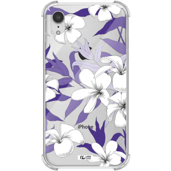 Purple Flower Apple iPhone XR Clear PC Case