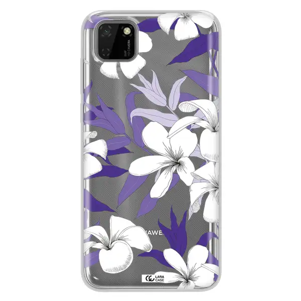 Purple Flower Huawei Honor 9S Clear TPU Case