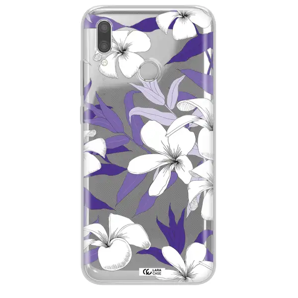 Purple Flower Huawei P Smart 2019 Clear TPU Case