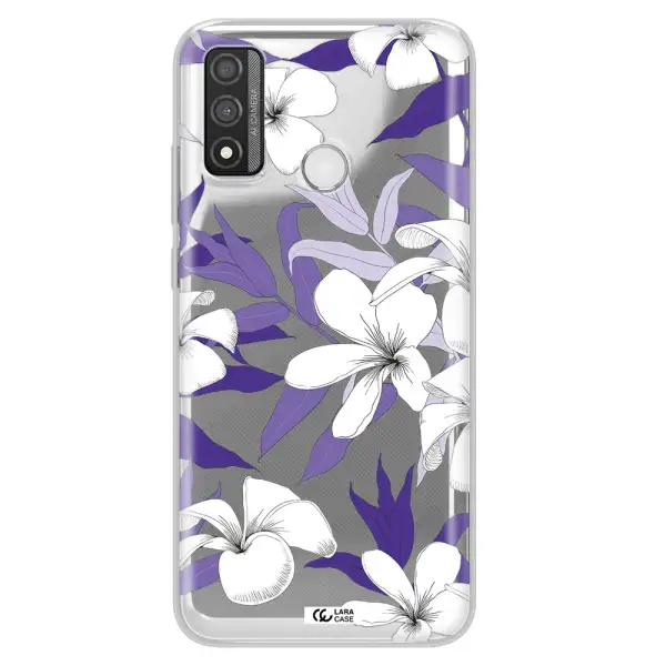 Purple Flower Huawei P Smart 2020 Clear TPU Case