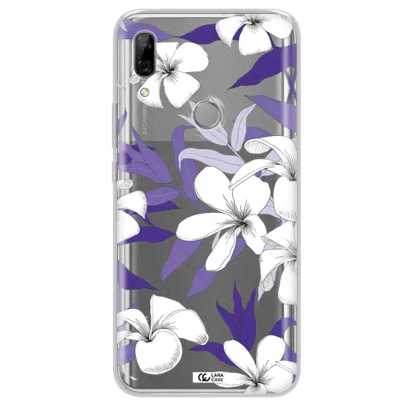 Purple Flower Huawei P Smart Z Clear TPU Case