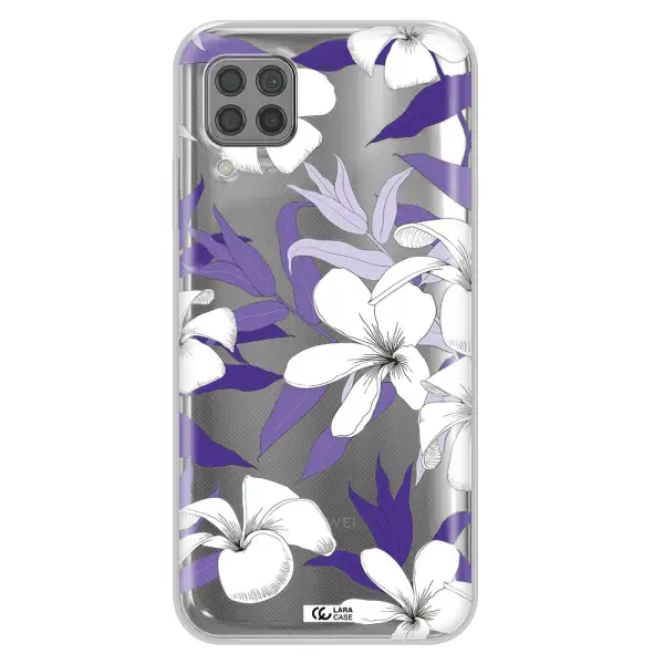 Purple Flower Huawei P40 Lite Clear TPU Case
