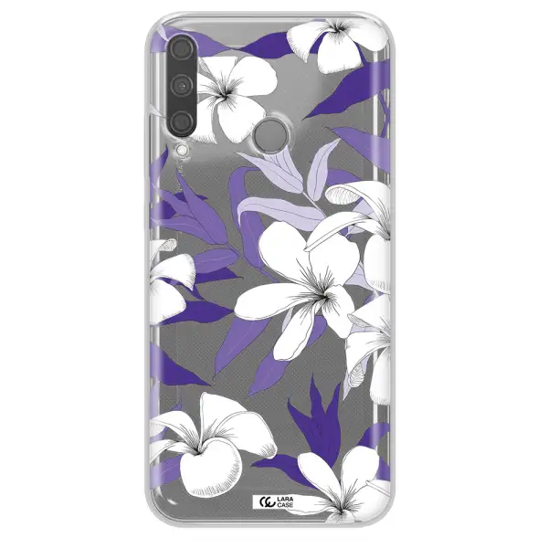 Purple Flower Huawei P40 Lite E Clear TPU Case