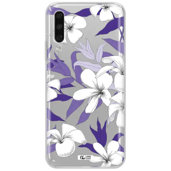 Purple Flower Huawei Y9S Clear Tpu Case
