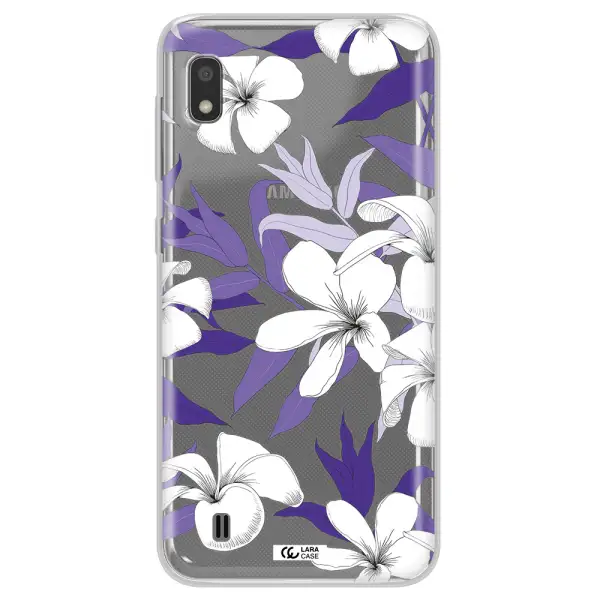 Purple Flower Samsung A10 Clear TPU Case