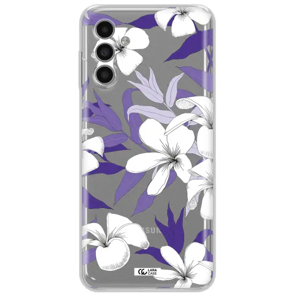 Purple Flower Samsung A13 5G Clear Tpu Case
