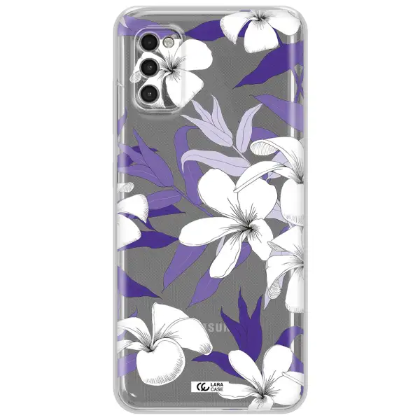 Purple Flower Samsung A41 Clear Tpu Case