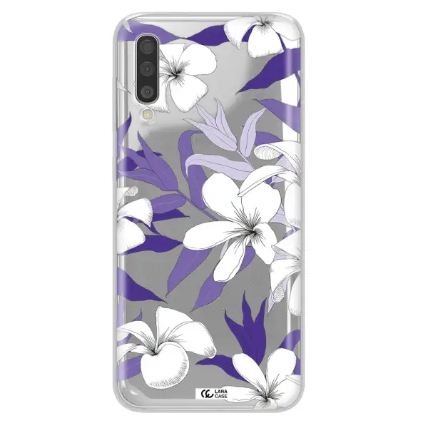 Purple Flower Samsung A50S Clear Tpu Case