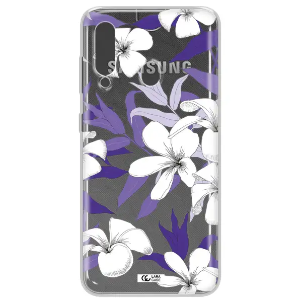 Purple Flower Samsung A60 Clear TPU Case