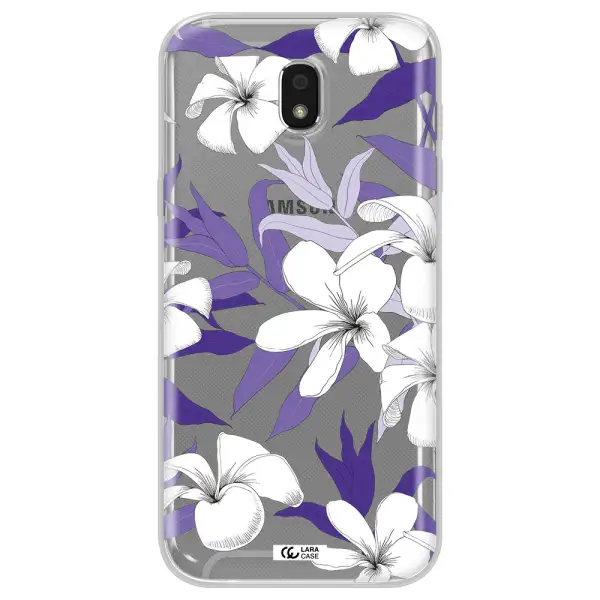 Purple Flower Samsung J5 2017 Clear TPU Case