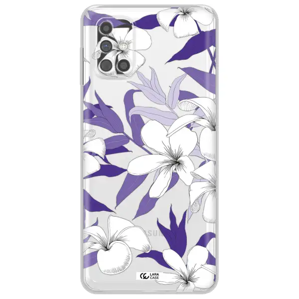 Purple Flower Samsung M31S Clear TPU Case