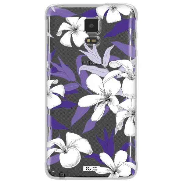 Purple Flower Samsung Note 4 Clear TPU Case