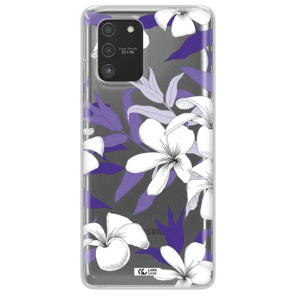Purple Flower Samsung S10 Lite Clear TPU Case