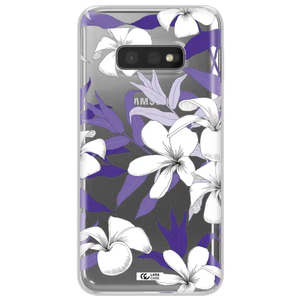 Purple Flower Samsung S10e Clear TPU Case