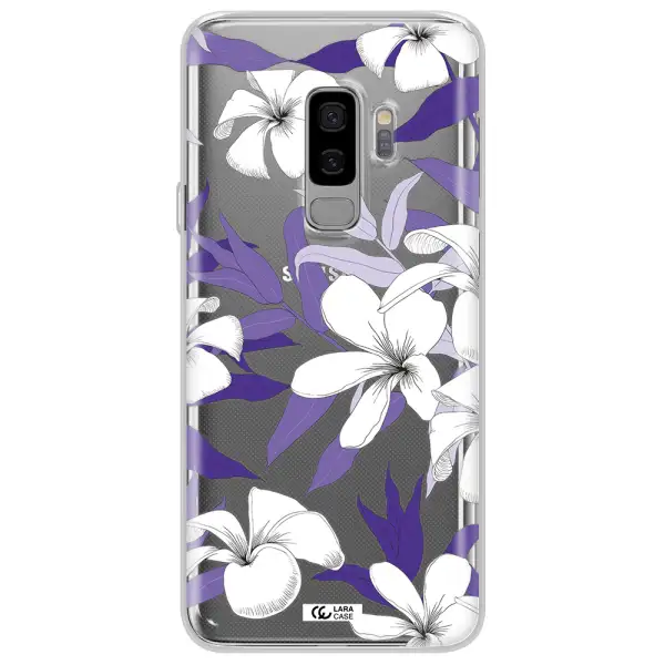 Purple Flower Samsung S9 Plus Clear TPU Case