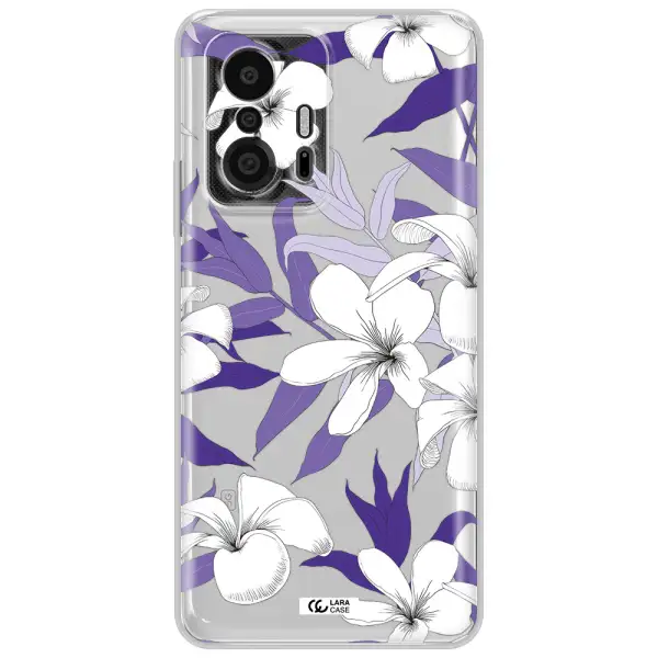Purple Flower Xiaomi 11T Pro Clear Tpu Case