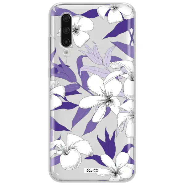 Purple Flower Xiaomi Mi 9 Lite Clear Tpu Case