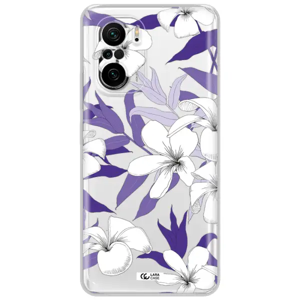 Purple Flower Xiaomi Poco F3 Clear Tpu Case