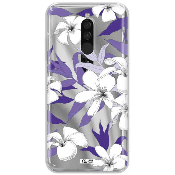 Purple Flower Xiaomi Redmi 8 Clear Tpu Case