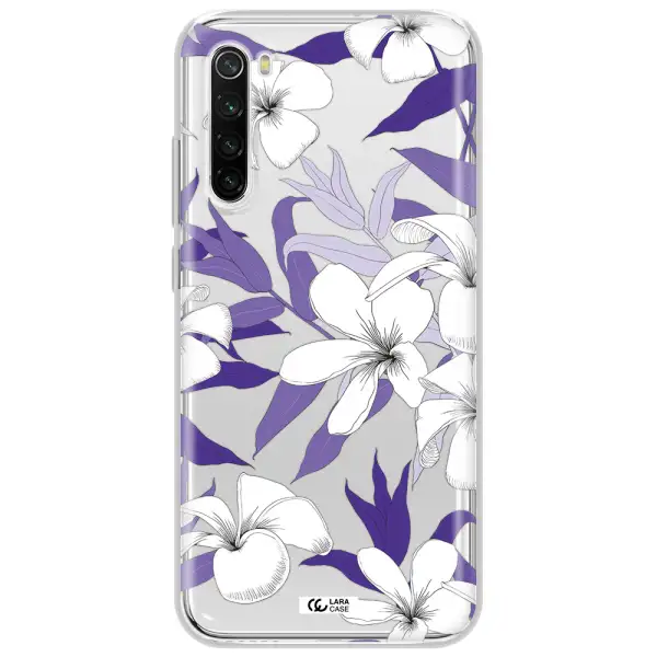 Purple Flower Xiaomi Redmi Note 8T Clear Tpu Case