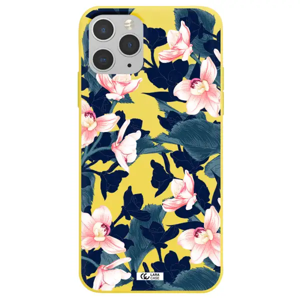 Orchid Apple iPhone 11 pro max Silicone canary yellow Case