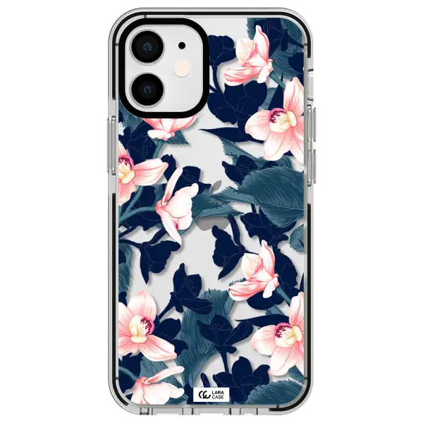 Orchid Apple iPhone 12 mini impact black border Case