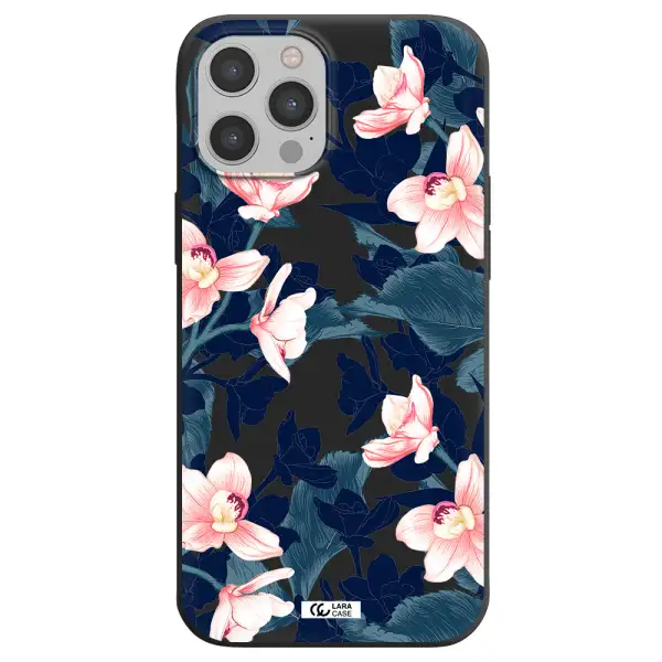 Orchid Apple iPhone 12 pro max Silicone black Case