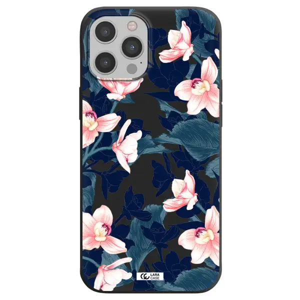 Orchid Apple iPhone 12 pro Silicone black Case