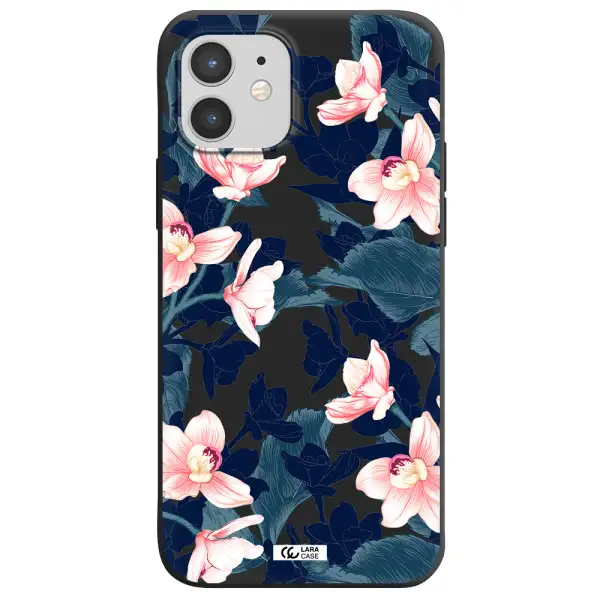 Orchid Apple iPhone 12 Silicone black Case