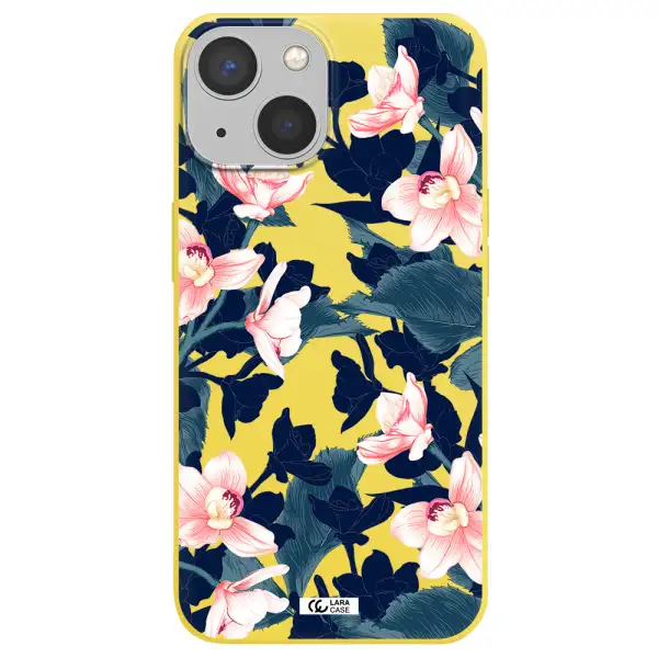 Orchid Apple iPhone 13 mini Silicone canary yellow Case