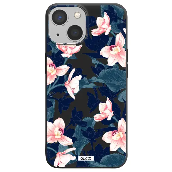 Orchid Apple iPhone 13 Silicone black Case