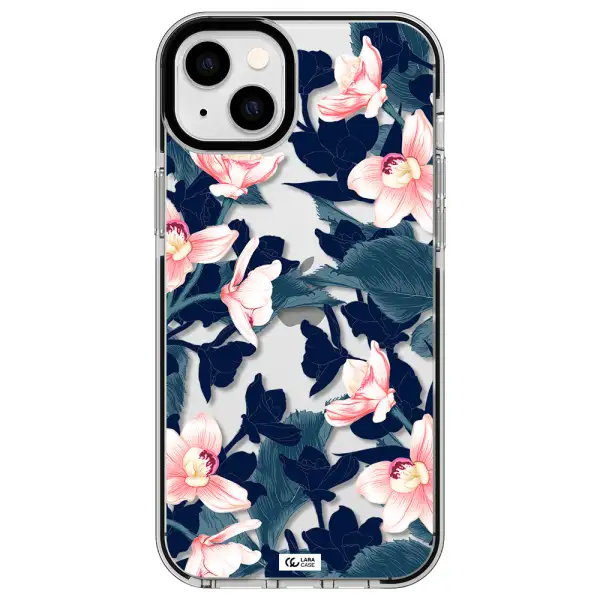 Orchid Apple iPhone 14 plus impact black border Case