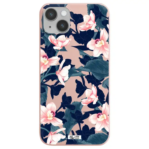 Orchid Apple iPhone 14 plus Silicone pastel pink Case