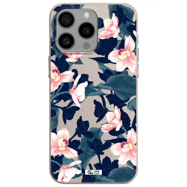 Orchid Apple Iphone 15 Pro max Silicone Stone Case