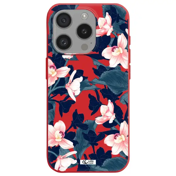 Orchid Apple Iphone 15 Pro Silicone Imperial Red Case