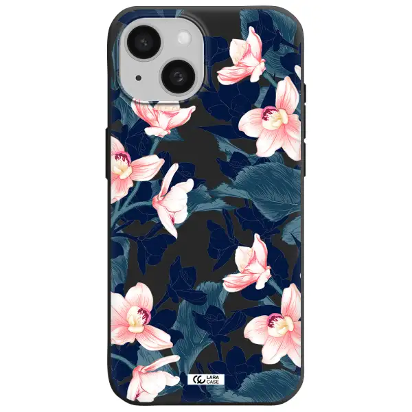 Orchid Apple iPhone 15 Silicone black Case