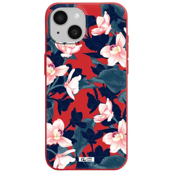 Orchid Apple Iphone 15 Silicone Imperial Red Case