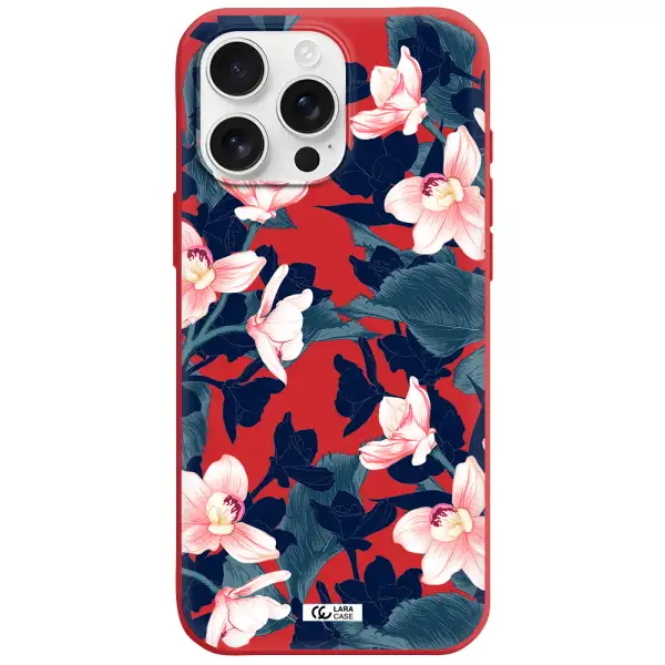 Orchid Apple Iphone 16 Pro Max Silicone Imperial Red Case