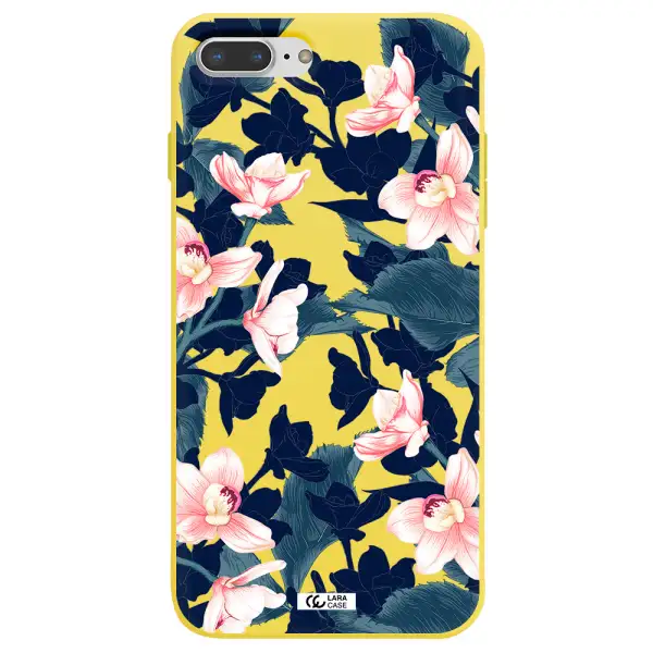 Orchid Apple iPhone 7 plus Silicone canary yellow Case