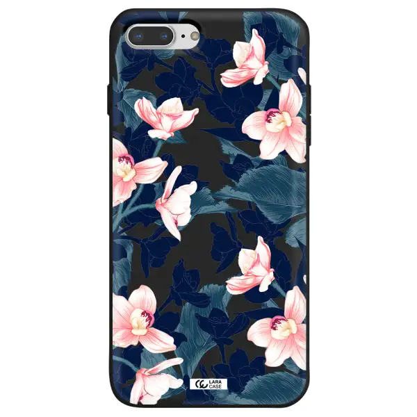 Orchid Apple iPhone 8 plus Silicone black Case