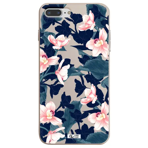 Orchid Apple iPhone 8 plus Silicone Stone Case